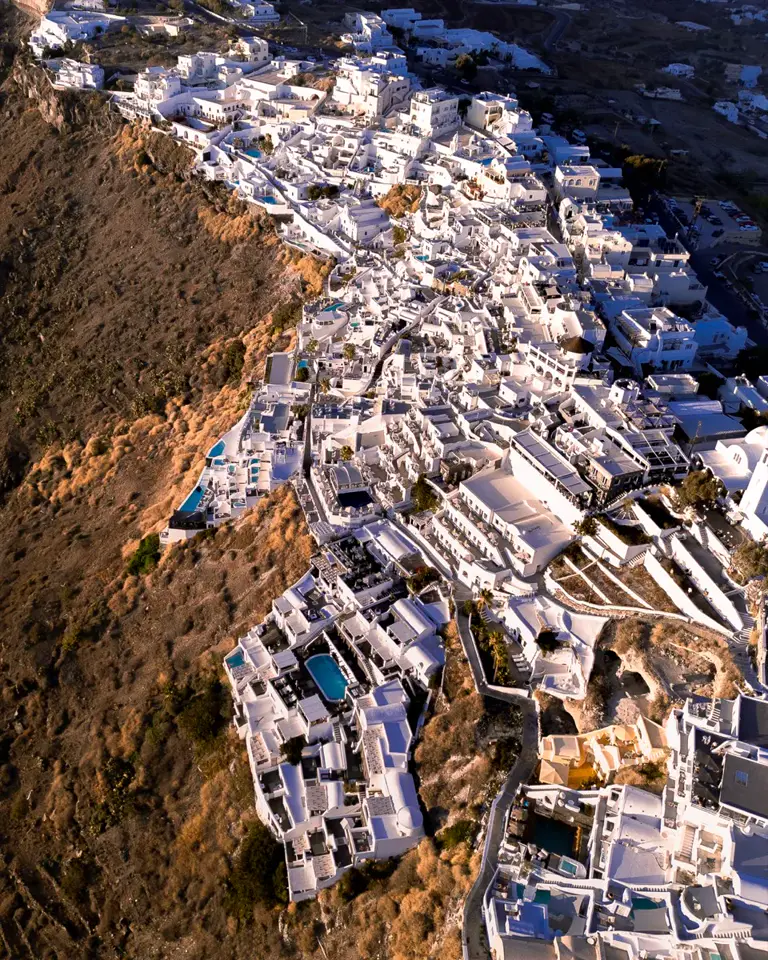 Drohnenaufnahme – Santorini